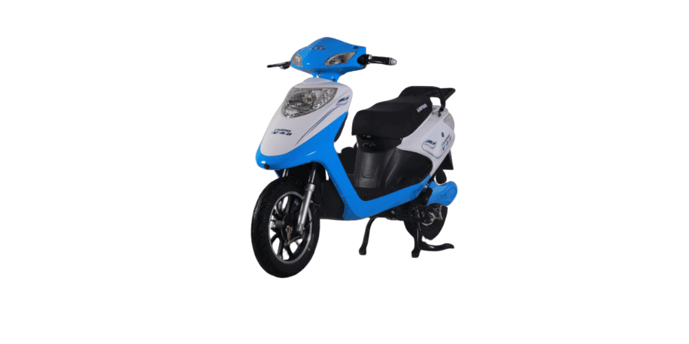 ampere v48 li electric scooter blue color